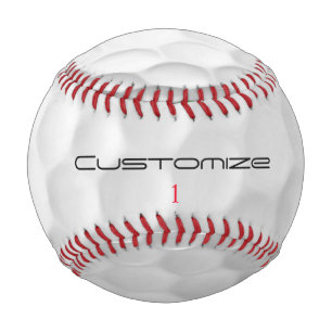 Golfball mit Personalisiertem Text und Nummer Baseball