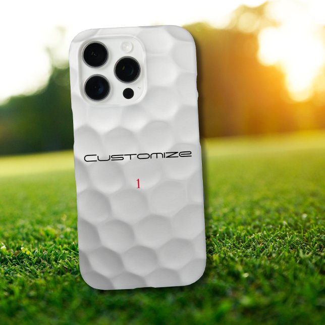Golfball mit Personalisiertem Text und Nummer Case-Mate iPhone Hülle (Von Creator hochgeladen)