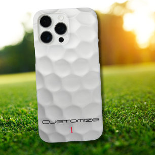Golfball mit Personalisiertem Text und Nummer iPhone 16 Pro Max Hülle