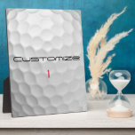 Golfball mit Personalisiertem Text und Nummer Fotoplatte<br><div class="desc">Passen Sie dieses Bild mit Text und Nummer Ihrer Wahl an. Einzigartiges Design für den lässigen Golfer zum beruflichen im Herzen. Einzigartig und elegant,  wird dies sicherlich Ihre Golffreunde beim nächsten Turnier beeindrucken.</div>