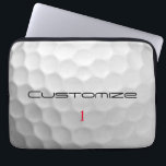 Golfball mit Personalisiertem Text und Nummer Laptopschutzhülle<br><div class="desc">Passen Sie dieses Bild mit Text und Nummer Ihrer Wahl an. Einzigartiges Design für den lässigen Golfer zum beruflichen im Herzen. Einzigartig und elegant,  wird dies sicherlich Ihre Golffreunde beim nächsten Turnier beeindrucken.</div>