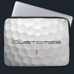 Golfball mit Personalisiertem Text und Nummer Laptopschutzhülle<br><div class="desc">Passen Sie dieses Bild mit Text und Nummer Ihrer Wahl an. Einzigartiges Design für den lässigen Golfer zum beruflichen im Herzen. Einzigartig und elegant, wird dies sicherlich Ihre Golffreunde beim nächsten Turnier beeindrucken.</div>