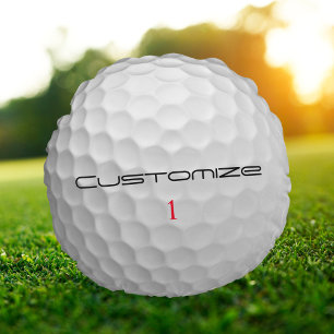 Golfball mit Personalisiertem Text und Nummer Rundes Kissen