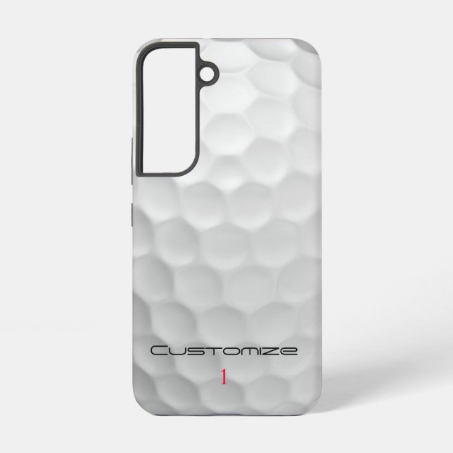 Golfball mit Personalisiertem Text und Nummer Samsung Galaxy Hülle (Rückseite)