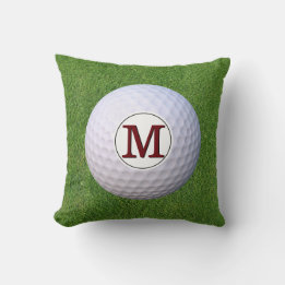 Golfball Monogramm Golfer Grünflächen Rasen Kissen
