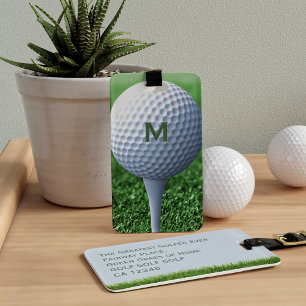 Golfball-Monogramm-Golftaschen-Gepäckanhänger Gepäckanhänger