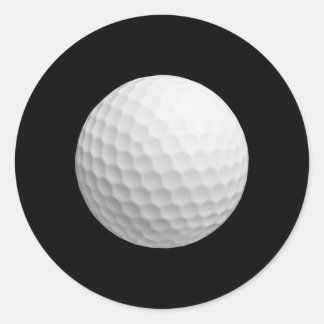 Golfball. Passendes Golfkostüm und Golfer-Outfit Runder Aufkleber