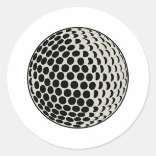 Golfball Runder Aufkleber