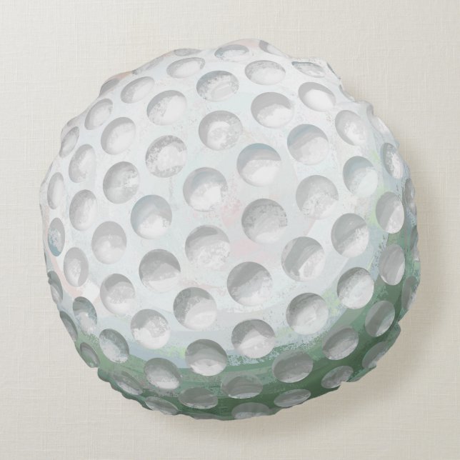 Golfball Rundes Kissen (Rückseite)