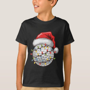 Golfball-Santa-Hut-Christbaumleuchten Golfen T-Shirt