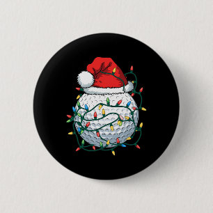 Golfball Santa Hut Männer Frauen Weihnachten Golfe Button