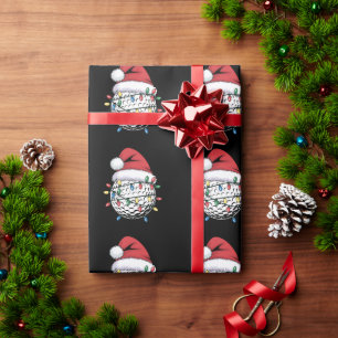 Golfball-Santa-Hut-Weihnachten-Golf-Xmas-Lichter  Geschenkpapier