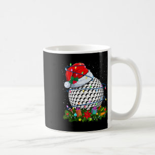 Golfball-Santa-Hut-Weihnachtsbeleuchtung Lustiger  Kaffeetasse