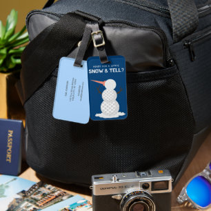 Golfball Snowman Gepäckanhänger