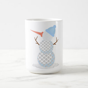 Golfball Snowman Kaffeetasse