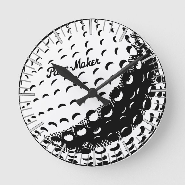 Golfball-Uhr Runde Wanduhr (Vorderseite)