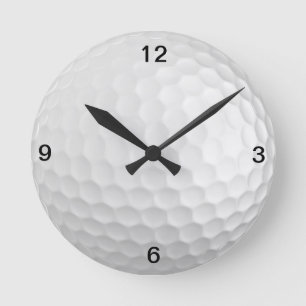 Golfball-Uhr Runde Wanduhr