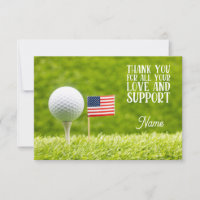 Golfball und amerikanische Flagge