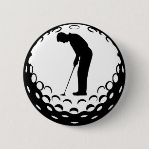GOLFBALL UND GOLFER BUTTON