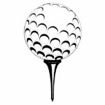 Golfball und Teeskulptur Freistehende Fotoskulptur<br><div class="desc">Golfball und Teeskulptur</div>