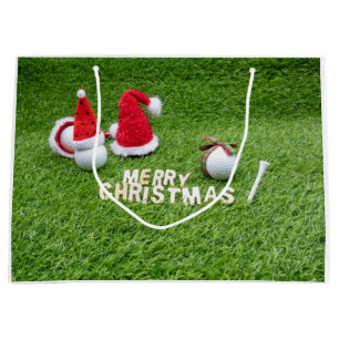 Golfball und Weihnachtsmannmütze für Golfer - We Große Geschenktüte