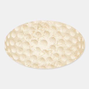 Golfball Vintage Ovaler Aufkleber