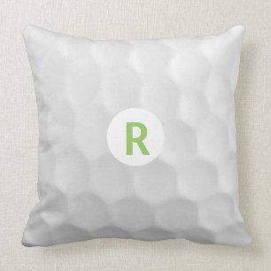 Golfball-Wurfs-Kissen des Monogramm-R Kissen