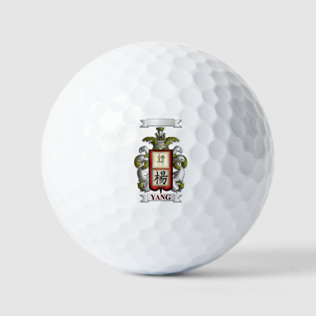 Golfball Yang Nachname und Schild (Vorderseite)