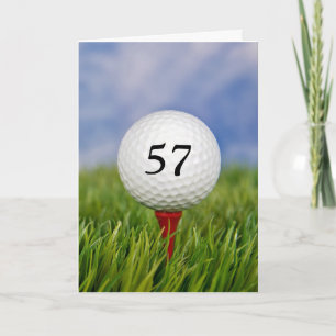 Golfball zum Tee zum Geburtstag Karte