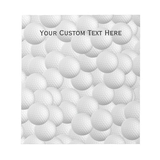 Golfbälle benutzerdefiniertes Notizbuch Notizblock (Vorderseite)