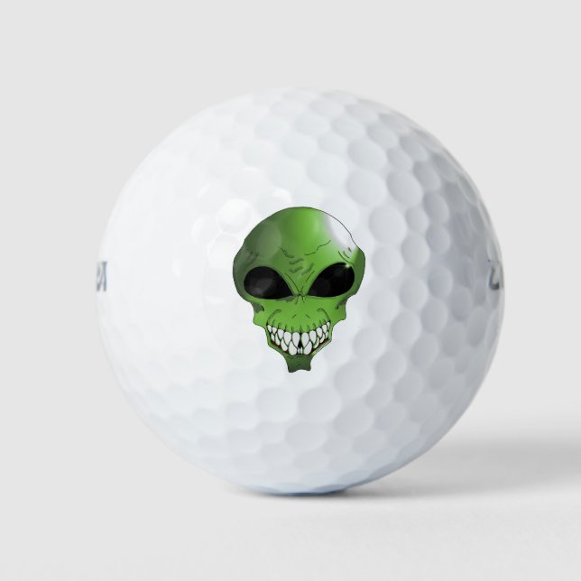Golfbälle der grünen Alien (Vorderseite)