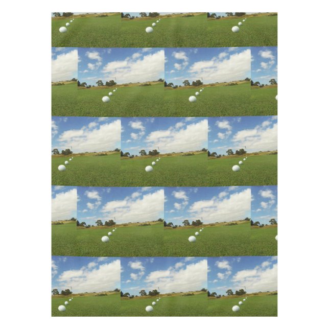 Golfbälle, die bis zur Fahne gegliedert sind, Tischdecke (Vorderseite)