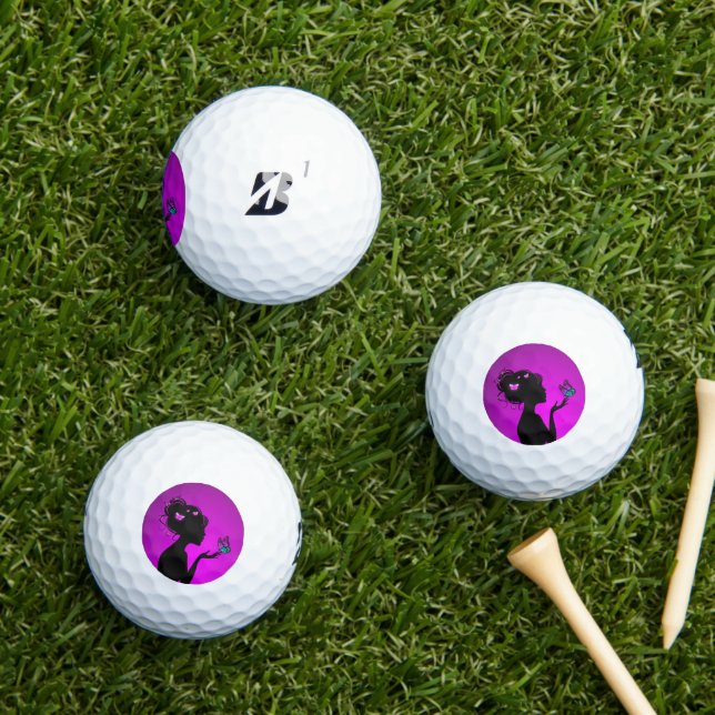 Golfbälle Die Frau Lila (Insitu Gras)