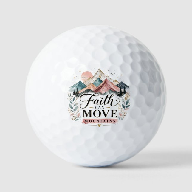 Golfbälle Faith Can Move Mountains (Vorderseite)