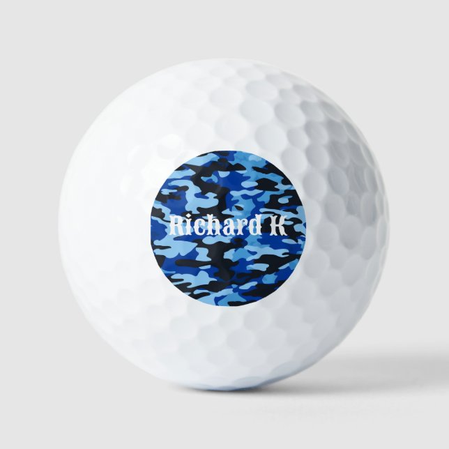 Golfbälle für Navy/Black Camouflage - Benutzerdefi (Vorderseite)