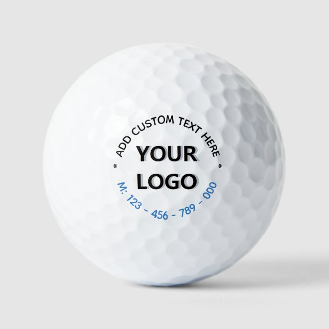 Golfbälle mit individuellem Logo-Textstempel Beisp (Vorderseite)