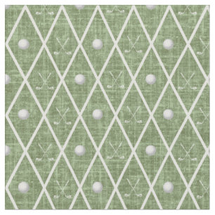 Golfbälle & Schläger Argyle auf Pickle Green Stoff