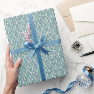 Golfbälle & Schläger Argyle auf Tannenholz Grün Geschenkpapier