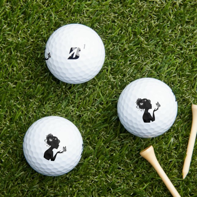 Golfbälle Weiße Schmetterlinge (Insitu Gras)