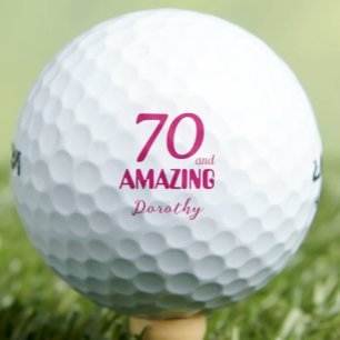 Golfbälle zum 70. Geburtstag individuelle Name 70