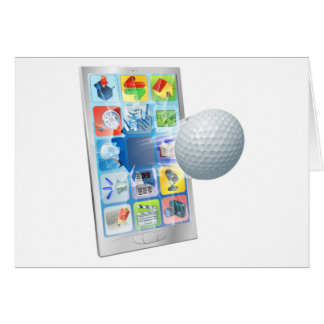 Golfballfliegen aus Handy heraus
