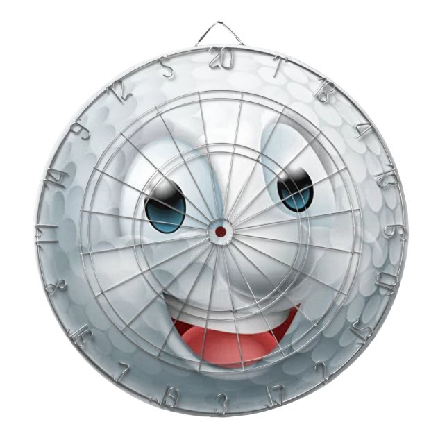 “Golfballgesicht” Dartboard Dartscheibe (vorne)