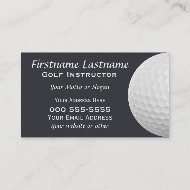 Golfballgewohnheits-Visitenkarten Visitenkarte (Rückseite)