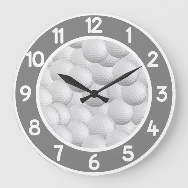 Golfballgewohnheits-Wanduhr Große Wanduhr (Vorderseite)