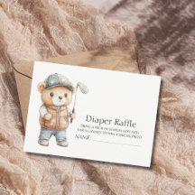 Golfbär lässt Par - Tee-Baby-Shower-Windeln-Raffle