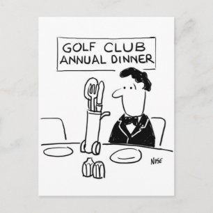 Golfclub-Abendessen Postkarte