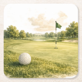 Golfclub-Kollektion Fairway Rechteckiger Pappuntersetzer
