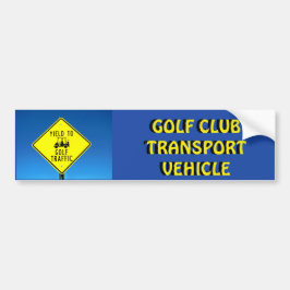Golfclub-Transportfahrzeug-Gelb Autoaufkleber