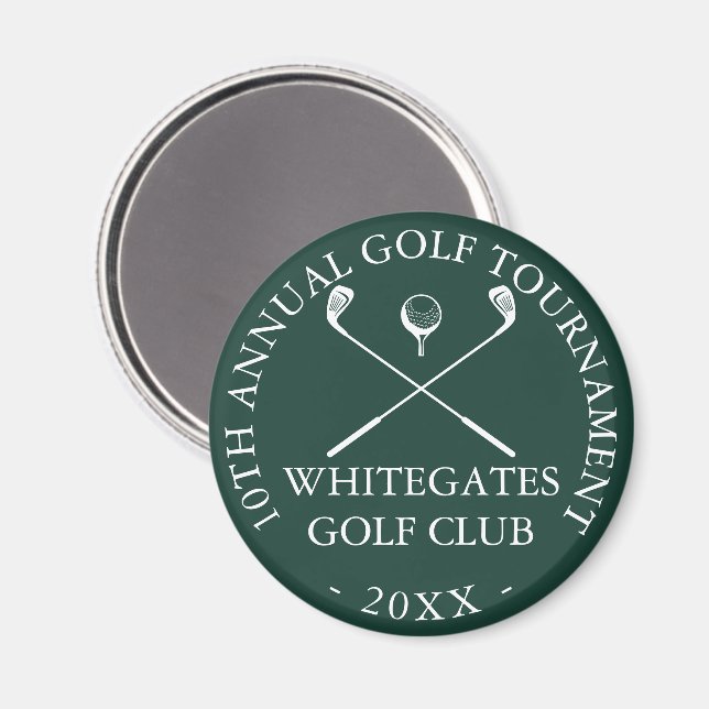 Golfclub-Turnier Custom Emerald Green Magnet (Vorderseite/Rückseite)