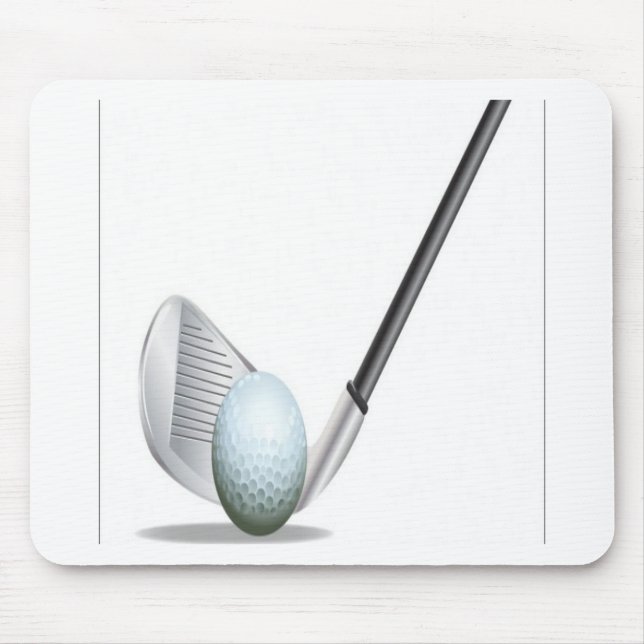 Golfclub- und Golfballentwurf Mousepad (Vorne)